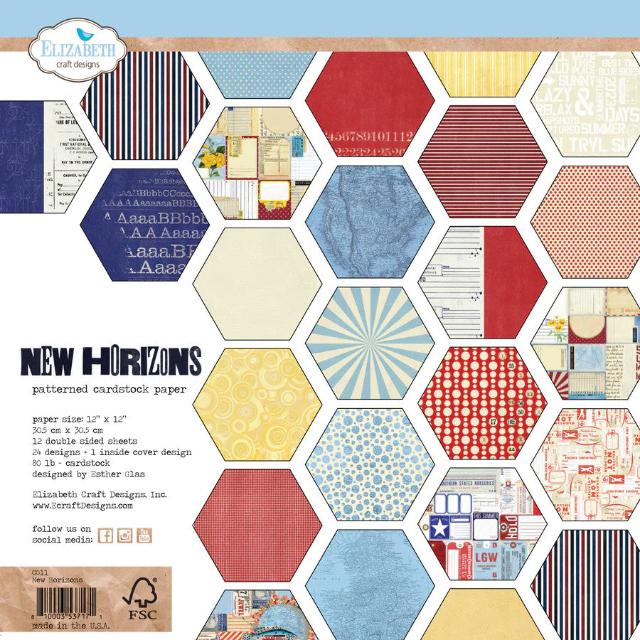 Elizabeth Craft Designs New Horizons 12 x 12 Paper Pack